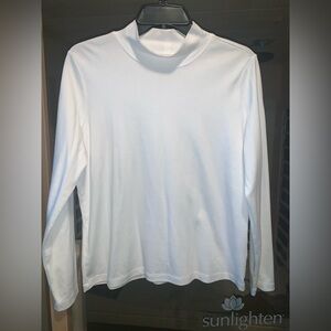 L.L. Bean Classic White Turtleneck